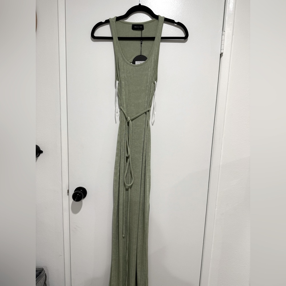 White Fox Easy Does It Maxi Dress in Green